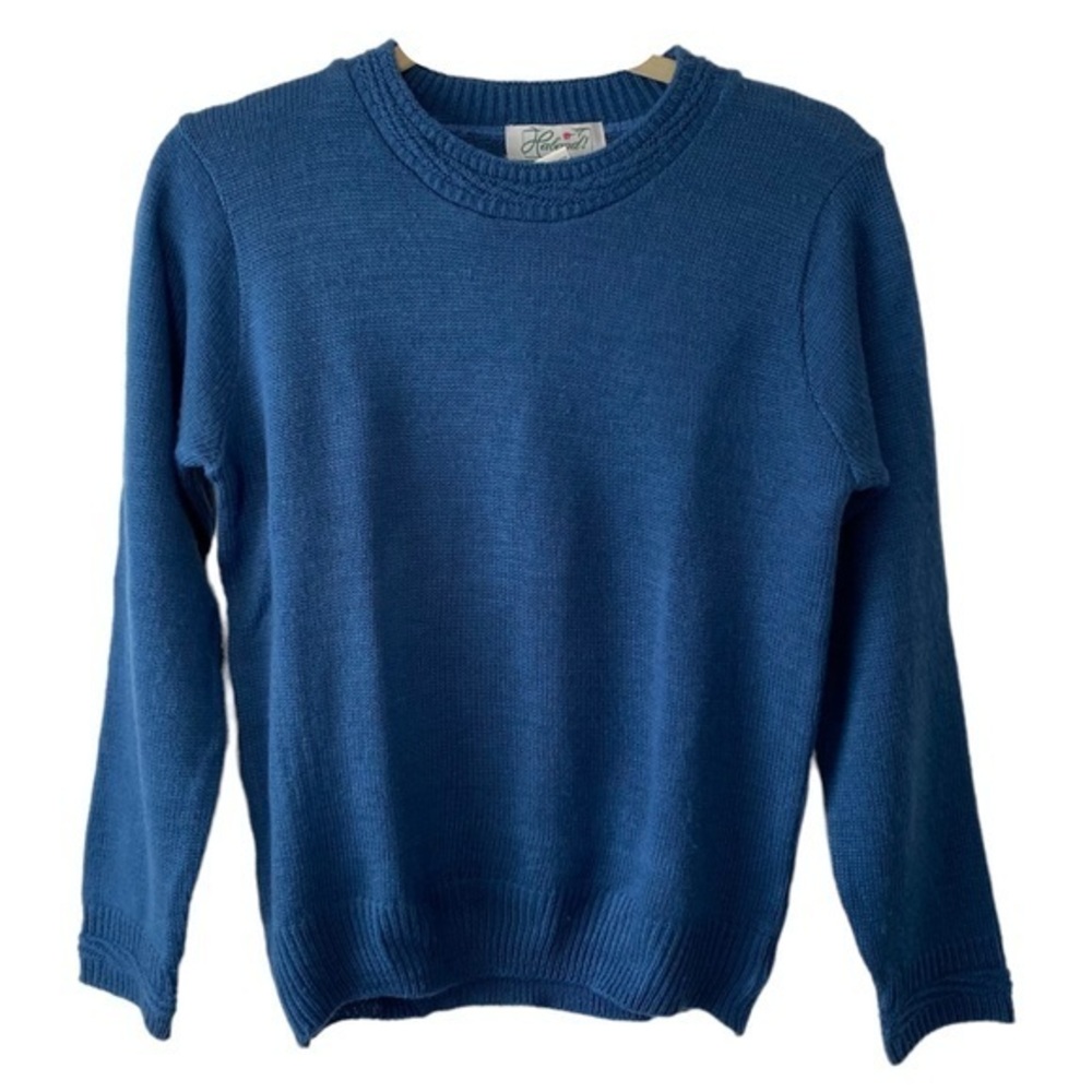 Haband Women’s Vintage Blue Crew Neck Sweater Sz S